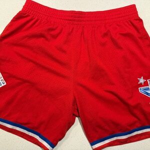 Mitchell & Ness Red Athletic Shorts- NBA All Star